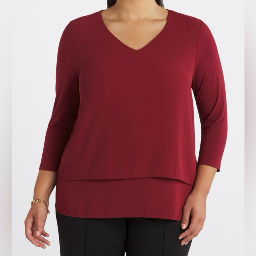 MICHAEL Michael Kors Sariya V-neck Blouse size 1X - Picture 1 of 6